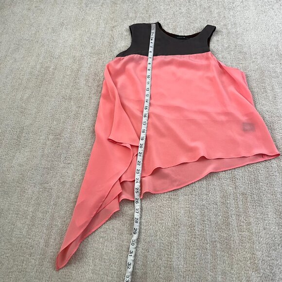 Stella & Jamie Asymmetrical Silk Sleeveless Blouse Top S - Picture 5 of 9